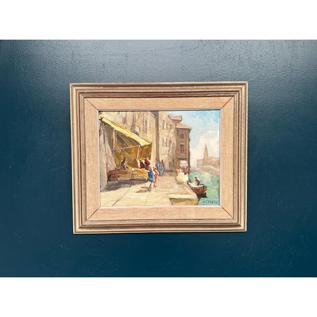 Knut Norman, Venice, 1950s, Oil on Panel, Framed For Sale - Image 7 of 11