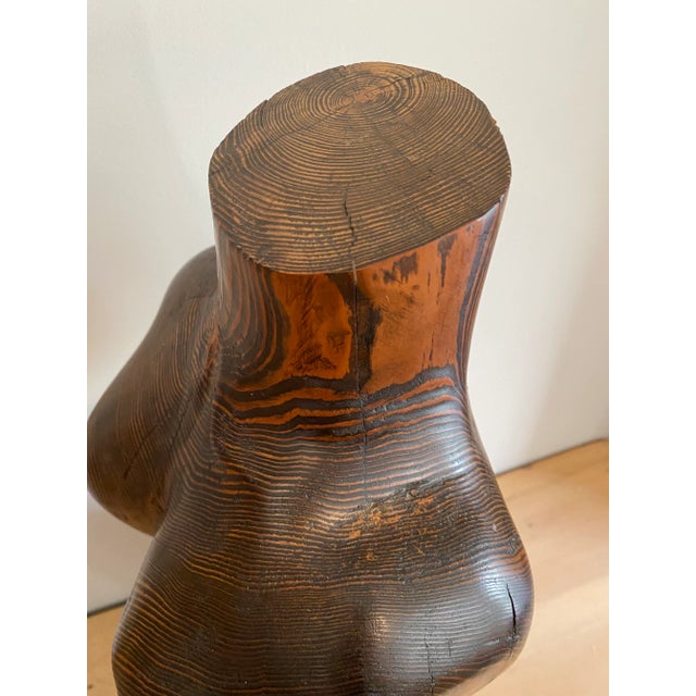 Figurative Vintage Solid Wood Modern Sculpture of a Womans Body For Sale - Image 3 of 9