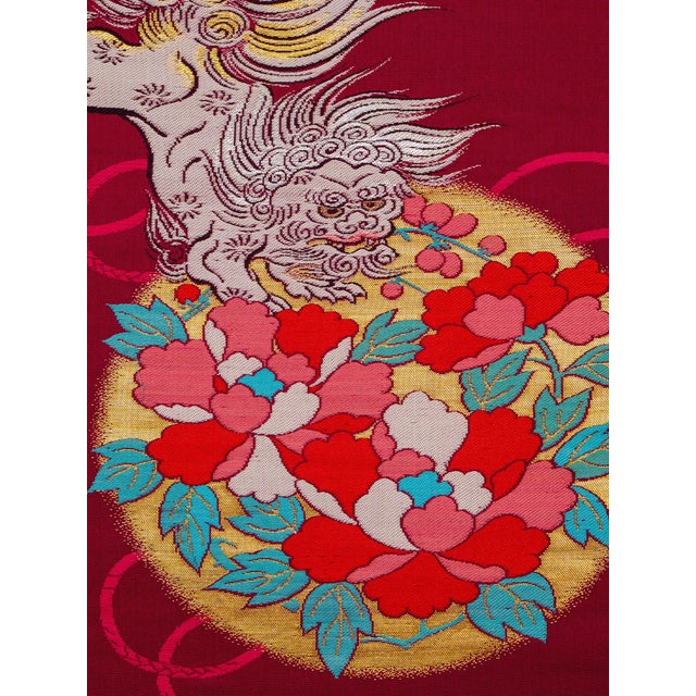 Contemporary Japanese Ceremonial Silk Wall Tapestry by Renaras For Sale - Image 3 of 4