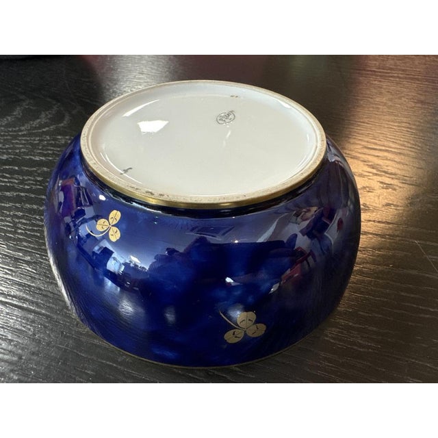 1920s Blue and Gold Porcelain Bowl from Sèvres, 1921 For Sale - Image 5 of 10