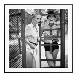Dasha and Mari 'Tennis Ii' Limited Edition Print Framed in Black