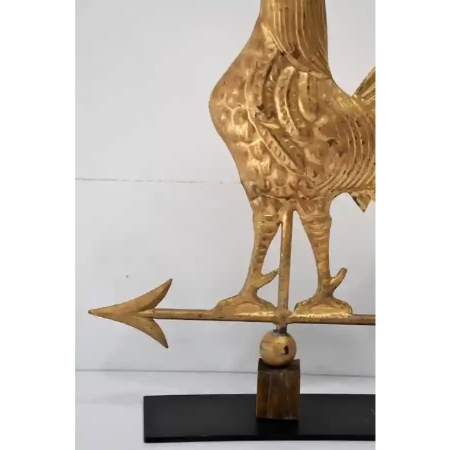 19th Century Gilded Rooster Weathervane For Sale - Image 4 of 9