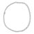 10k White Gold 6 Ct Natural Diamond Heart Necklace, 20 In For Sale