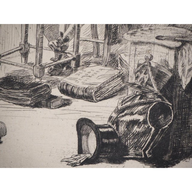 Félicien Rops, The Artist, Original Signed Etching For Sale - Image 4 of 8