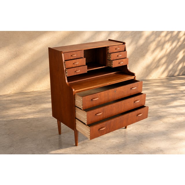 1960s Vintage Danish Secretary Desk, 1960s For Sale - Image 5 of 8