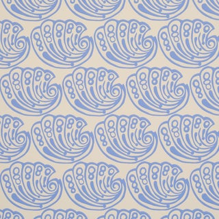 Schumacher Ramsgate Wallcovering In French Blue For Sale