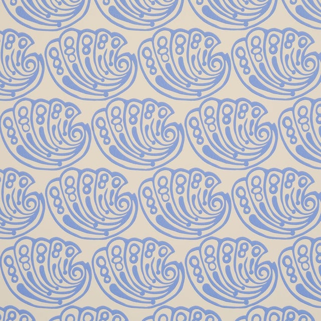 Schumacher Ramsgate Wallcovering In French Blue For Sale
