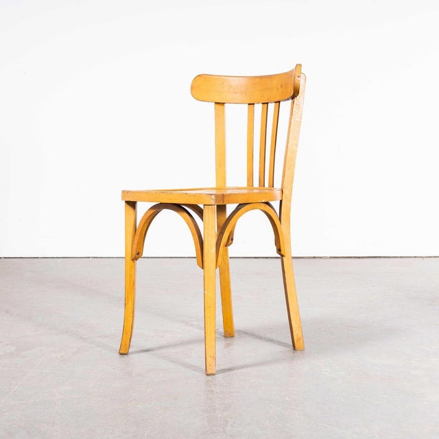 Bentwood Tri Back Dining Chairs in Honey from Baumann, 1950s, Set of 4 For Sale - Image 10 of 10