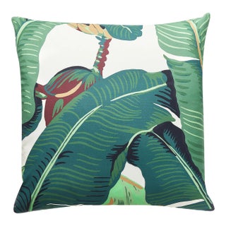 Hinson for The The House of Scalamandré Palm Pillow, Green For Sale