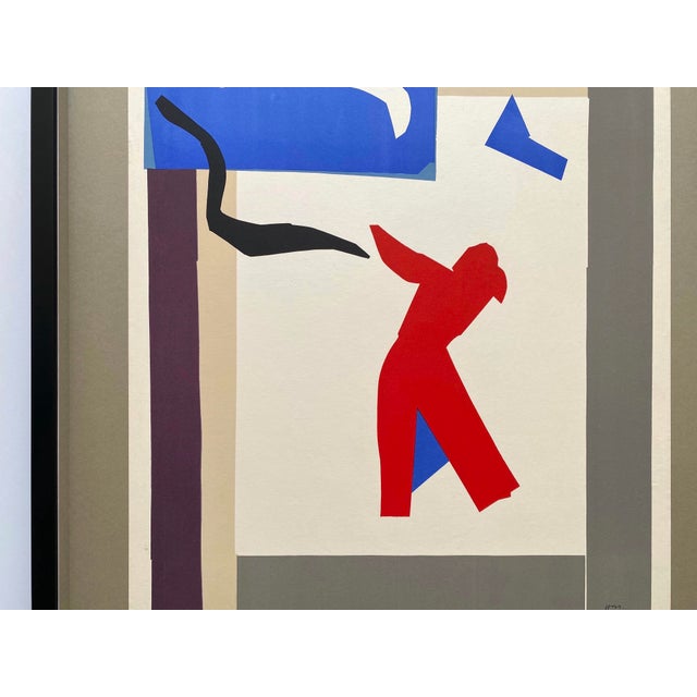 Wood Henri Matisse Vintage 1961 Mourlot Fine Art Lithograph Print Framed Mid Century Modernist Paris Exhibition Poster " Le Danseur " 1937 For Sale - Image 7 of 14