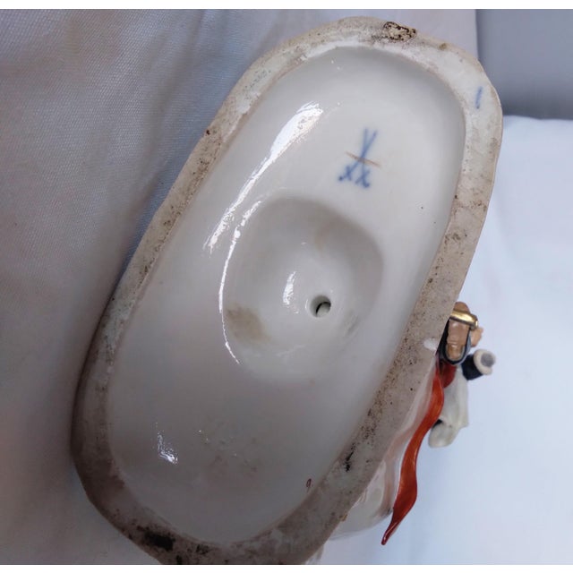 Antique Meissen Porcelain Figurine of a Hussar Officer on Horseback For Sale - Image 4 of 5