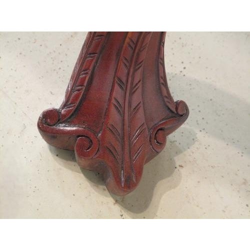 Gorgeous Irish Georgian Style Mahogany Finely Carved Tea Table For Sale - Image 4 of 9