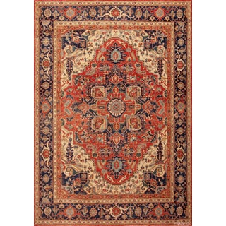 Nazmiyal Collection Persian Heriz Medallion Design Area Rug For Sale