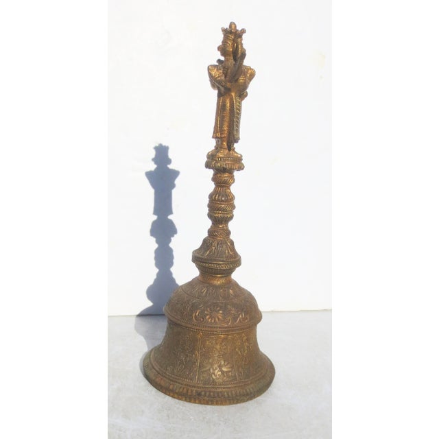 Late 20th Century Bronze Hindu Temple Bell For Sale - Image 5 of 15