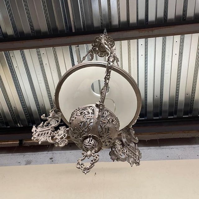 Vintage Oil Pendant Lamp, 1920s For Sale - Image 11 of 16