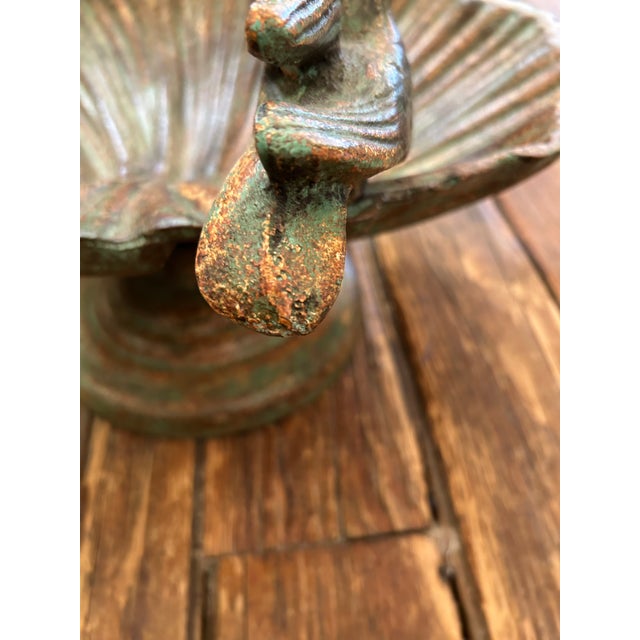 Bronze Verigris Garden Birdbath Ornament For Sale - Image 8 of 15
