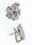 Modern 1.8 Carat Diamond Flower/Cluster Stud Earring 18 Karat White Gold For Sale - Image 3 of 8