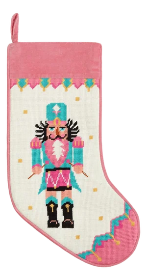 Drummer Embroidered Needlepoint Stocking