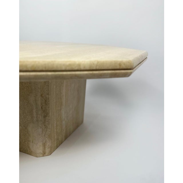 Vintage Hexagonal Travertine Coffee Table, 1970s For Sale - Image 4 of 7