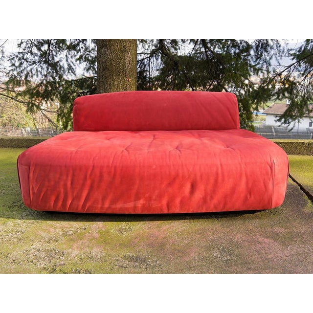 Cashmere Rubies Leather Two-Seater Mademoiselle Sofa by Matteo Thun and Antonio Rodriguez for Baxter, 1960s For Sale - Image 13 of 18