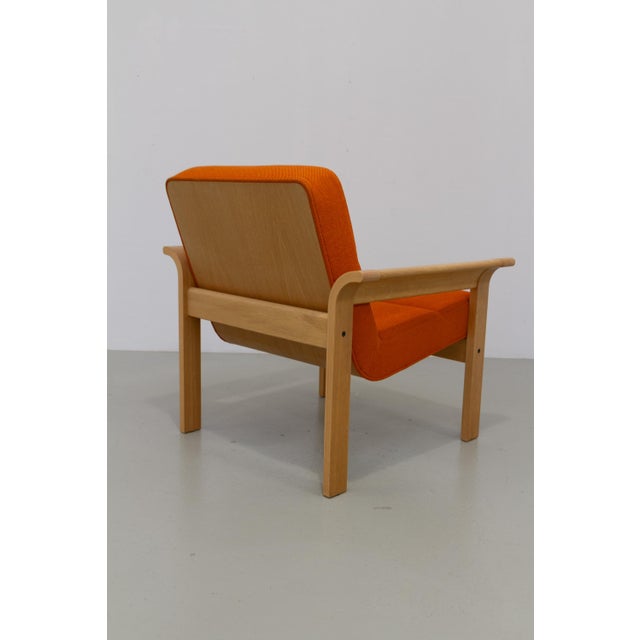 1970s Danish Orange Oak Botium Lounge Chair from Magnus Olesen, 1970s For Sale - Image 5 of 18