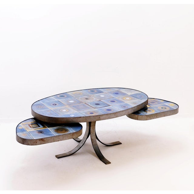 Oval Coffee Table by Georges Pelletier for La Roue Vallauris, France, 1970 For Sale - Image 16 of 16