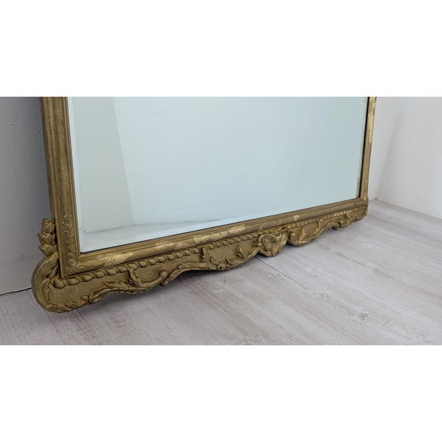 Vintage Mirror in Gilded Wooden Frame, 1960s For Sale - Image 6 of 13