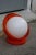 Plastic Pop Art Orange White Ball Table Lamp from Guzzini, 1960s For Sale - Image 7 of 10