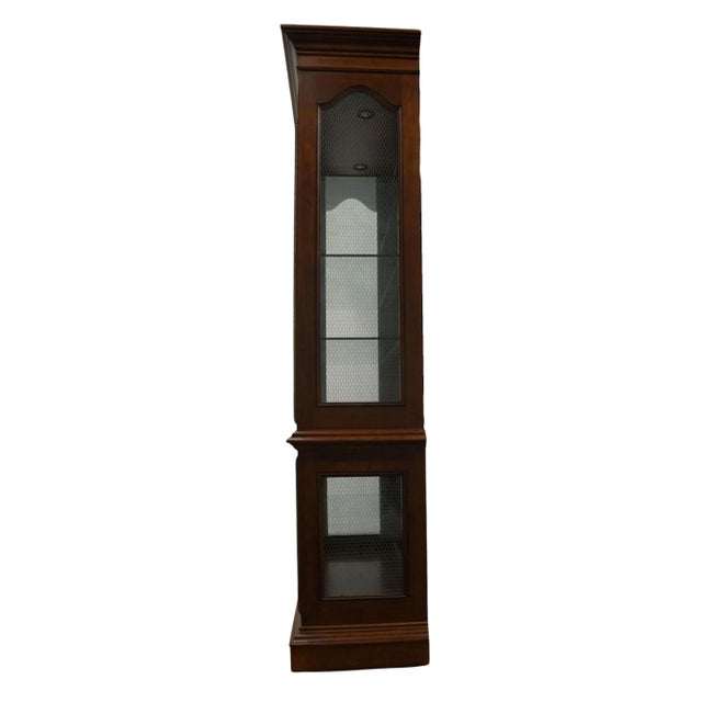 Brown Drexel Heritage Brittany Collection Solid Cherry Country French 62" Listed Display Curio Cabinet 322-438-6 For Sale - Image 8 of 13