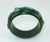 Dark Green Lucite Bakelite Style Bangle Dark Green Bracelet With Inlaid Turquoise For Sale - Image 8 of 9