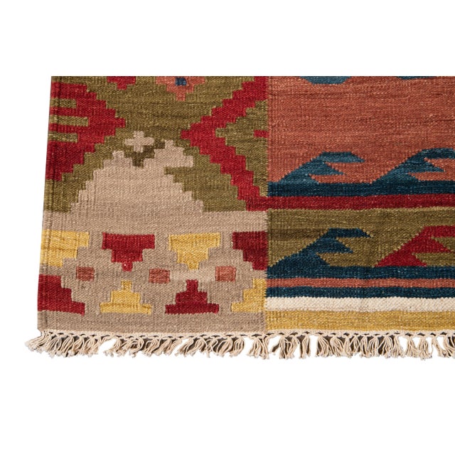 21st Century Modern Kilim Rug 5 '6'' X 7' 9''. For Sale In New York - Image 6 of 12