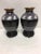 Intricate vintage black & gray dove vases on wooden bases. Pristine condition, no chips to enameling. Would make an...