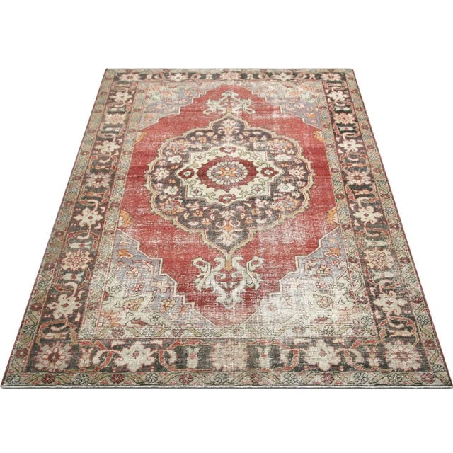 1960s 1960s Turkish Oushak Rug For Sale - Image 5 of 7