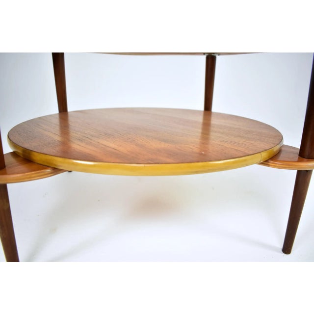 Chocolate Organic Biomorphic Scalloped Teak and Glass Cocktail Table, Circa 1960 For Sale - Image 8 of 12