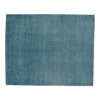 Pasargad DC Teal Color Hand Knotted Rug For Sale