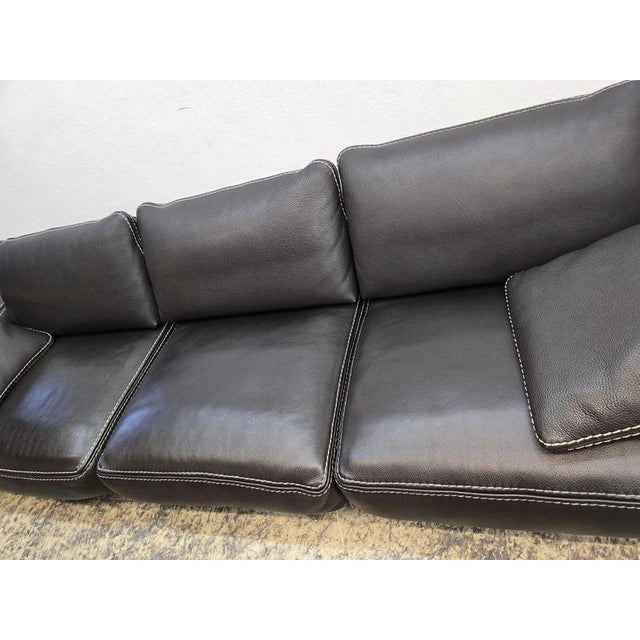 Leather Sofa in Brown by Roche Bobois For Sale - Image 12 of 18