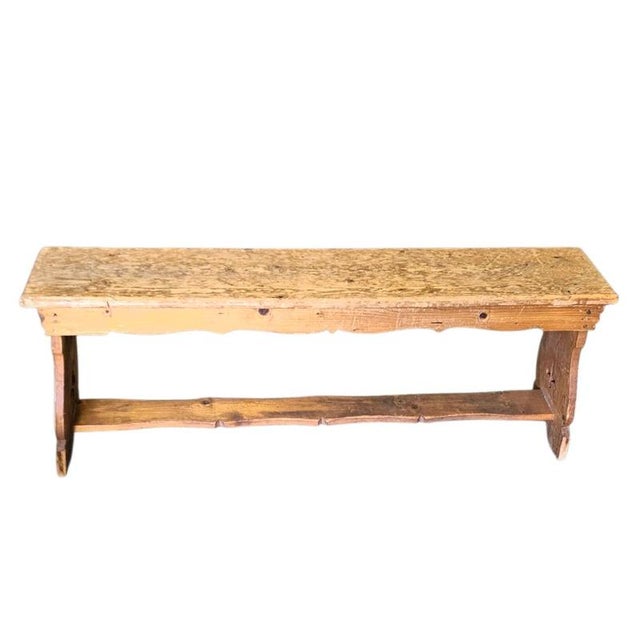 Mid-Century Wooden Bench, 1960s For Sale - Image 5 of 10