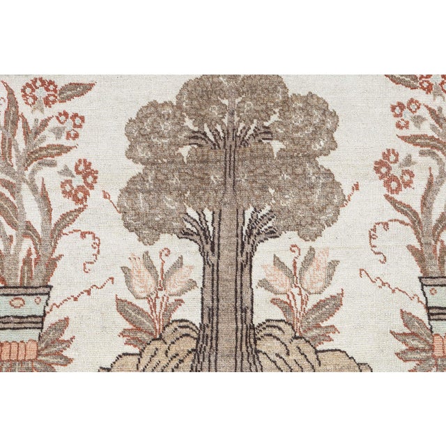 Persian Tabriz Wool Rug with Garden Panel Motif For Sale - Image 4 of 9