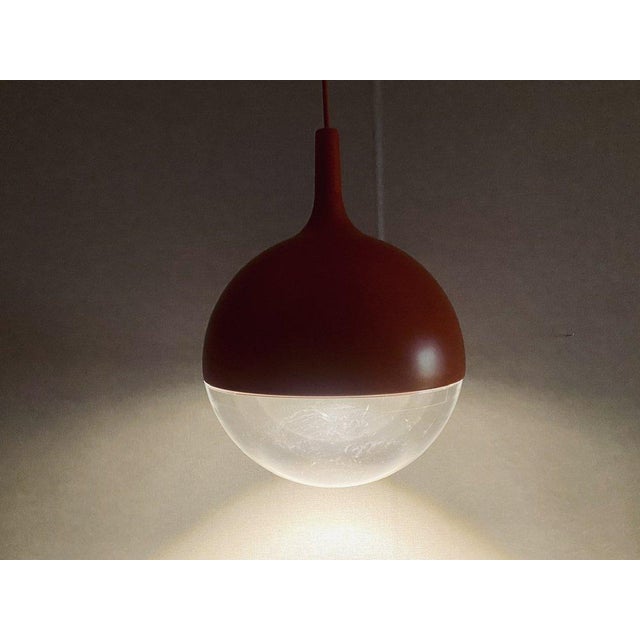 Orange Vintage Space Age Orange Väster Pendant Light by Knut Hagberg for Ikea, Sweden For Sale - Image 8 of 15