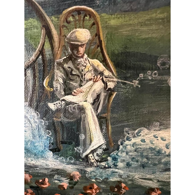 Noel Dumolard, The Dream, 1970s, Oil on Canvas For Sale - Image 6 of 10