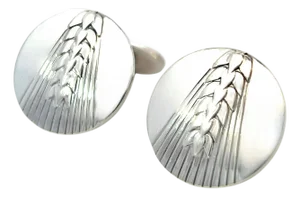 1990s Pair of Georg Jensen Estate Cufflinks Sterling Silver 18 Grams