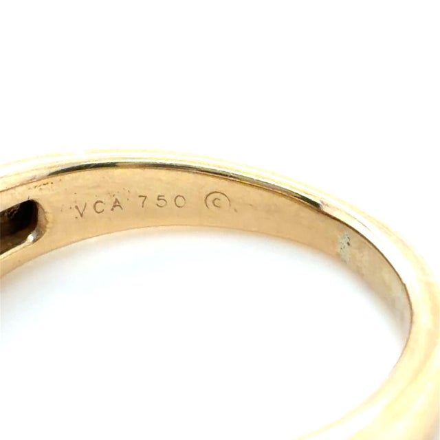 Metal Vintage Van Cleef & Arpels, Diamond "Philippine" Ring, 18k Yellow and White Gold, Size 6.5 For Sale - Image 7 of 9