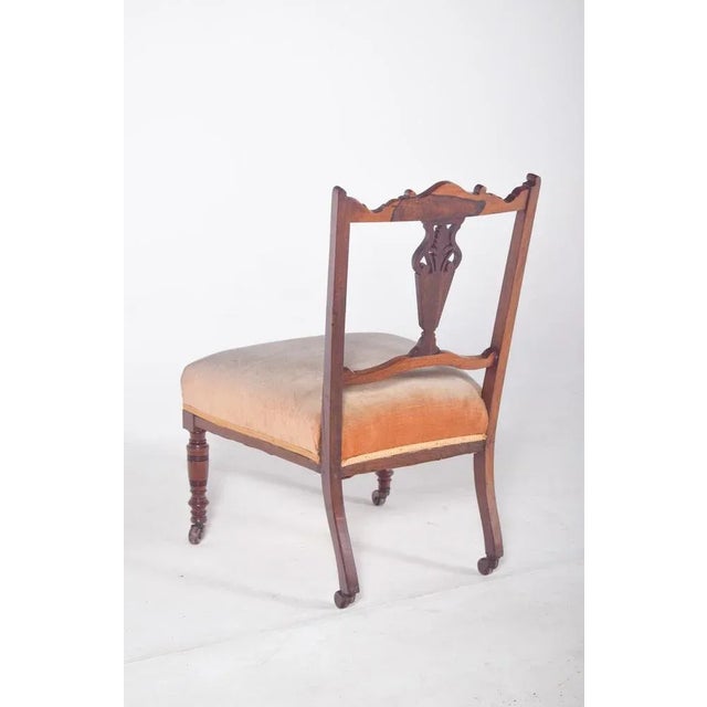 1920s English Rosewood Lady Chair, 1920s For Sale - Image 5 of 10
