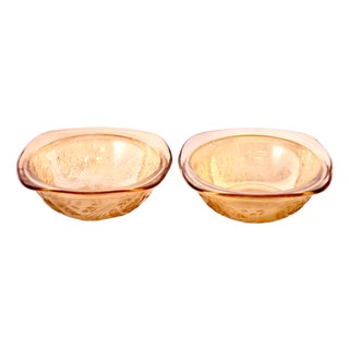Marigold Glass Bowls - Pair For Sale