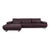 Leather Chrome Harry Corner Sofa in Bordeaux Aubergine with Manual Function from Ewald Schillig For Sale - Image 17 of 18