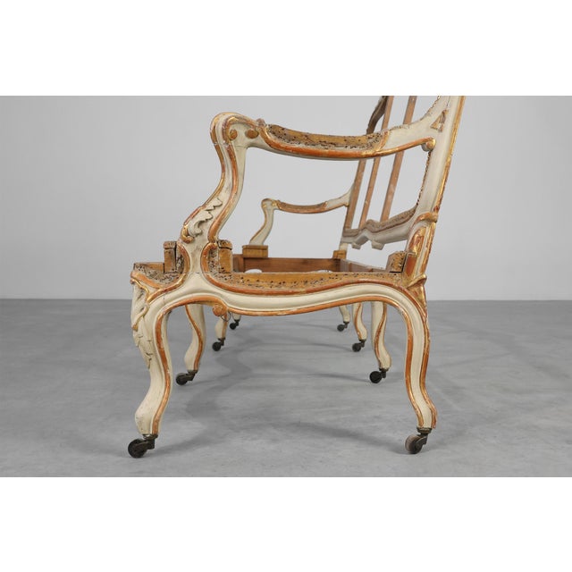 French Louis XV Suite in Carved Wood, Set of 5 For Sale - Image 13 of 18