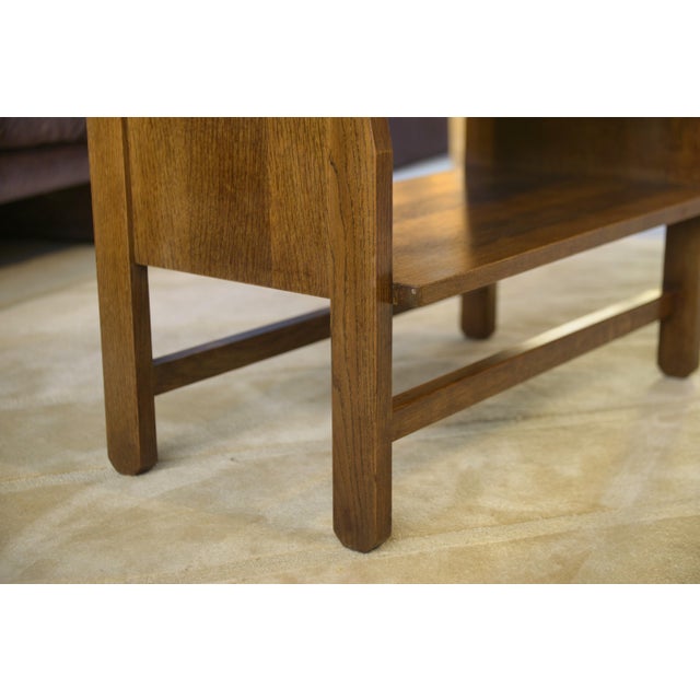 Brown Side Table by Guillerme et Chambron for Votre Maison, 1950s For Sale - Image 8 of 10