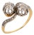 1910s Edwardian Diamond 18k Yellow Gold Toi Et Moi Ring, Size 5.75 For Sale