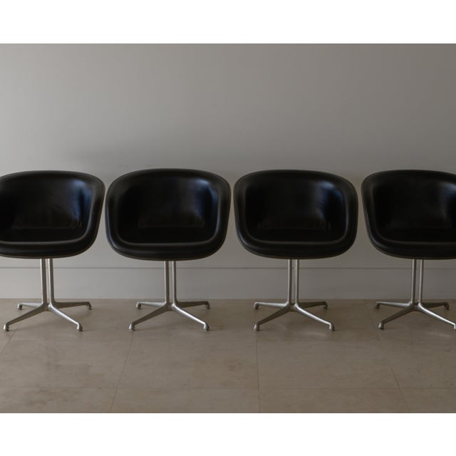 Black Set of Four La Fonda Chairs by Eames, Fiberglass, Usa, 1960s For Sale - Image 8 of 10