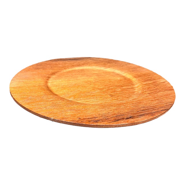 For your consideration, a vintage 1960s Swedish teak wood serving tray / charger plate. It was manufactured by the Swedish...